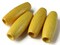 2 Inch Long Large Yellow Wood Tube Beads Vintage Wooden Large Hole Macrame Beads